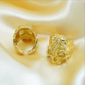 Freemason Skull Statement Ring